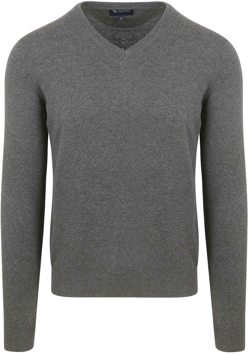 Suitable Respect Vinir Pullover Melange Antraciet