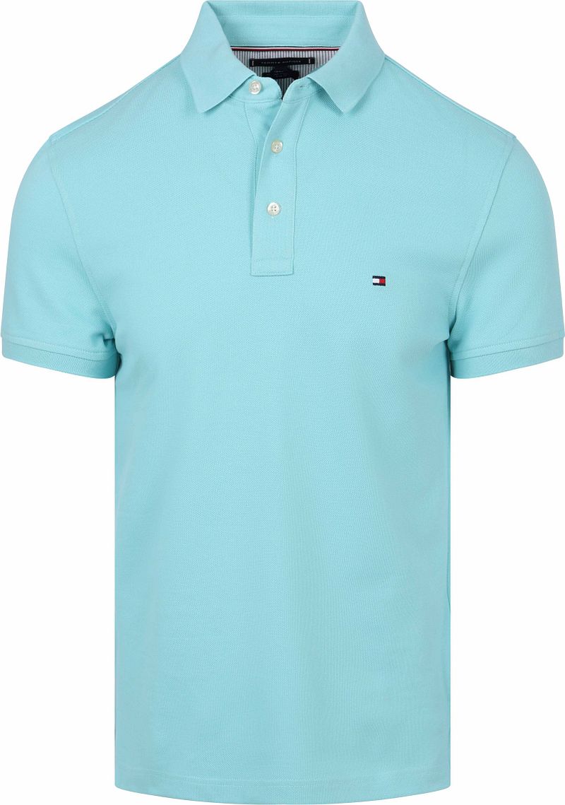 Tommy Hilfiger 1985 Polo Aqua Blau - Größe L