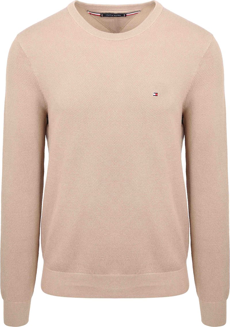 Tommy Hilfiger Structure Pullover Beige - Größe XL günstig online kaufen