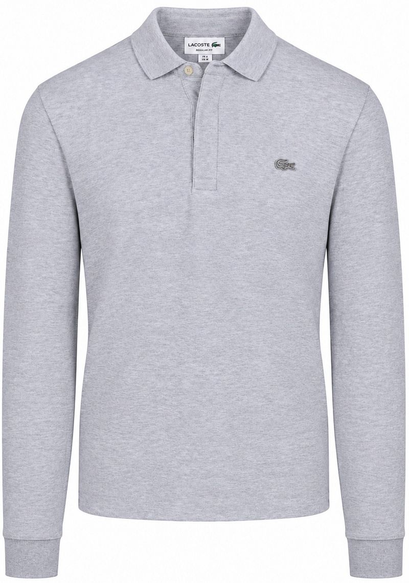Lacoste Longsleeve Poloshirt Piqu&eacute; Licht Grijs