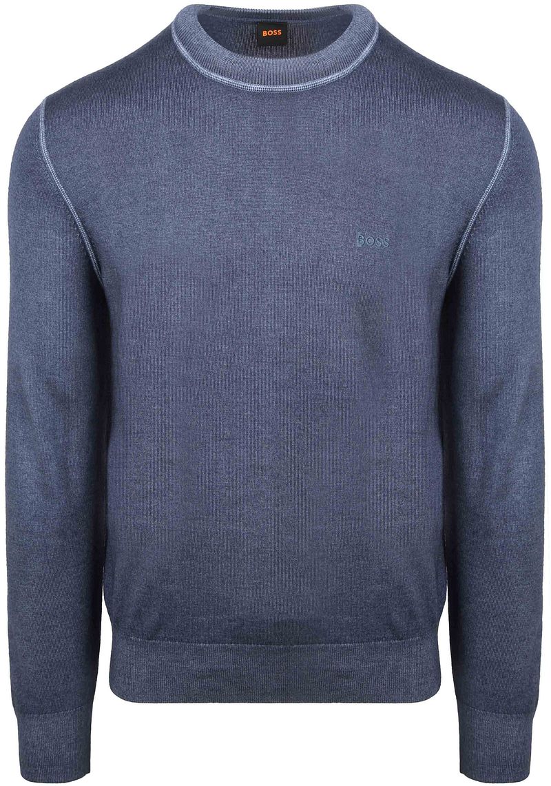 BOSS Pull Astefo Wolle Blau - Größe M günstig online kaufen