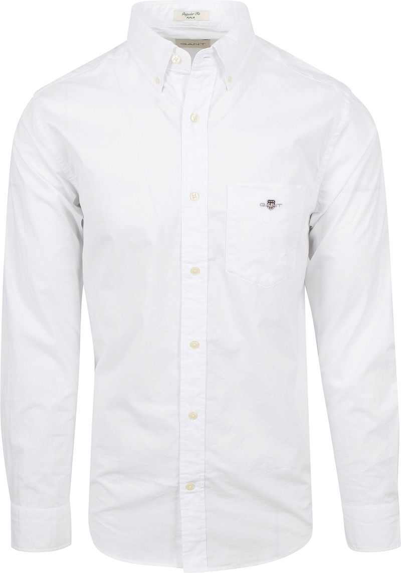 Gant Casual Hemd Poplin Weiß - Größe 4XL günstig online kaufen