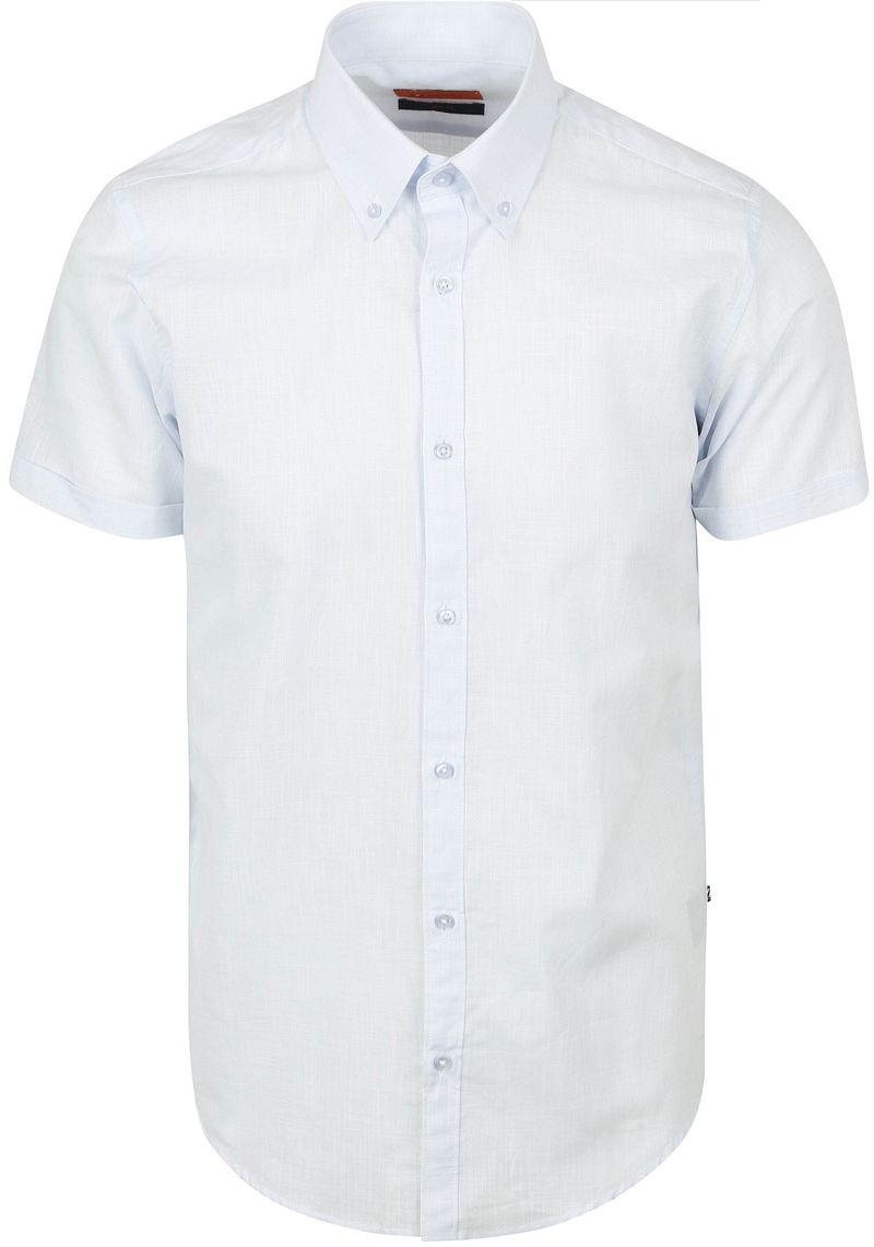 Suitable Kurzarm Hemd Cotton Slub Hellblau - Größe M