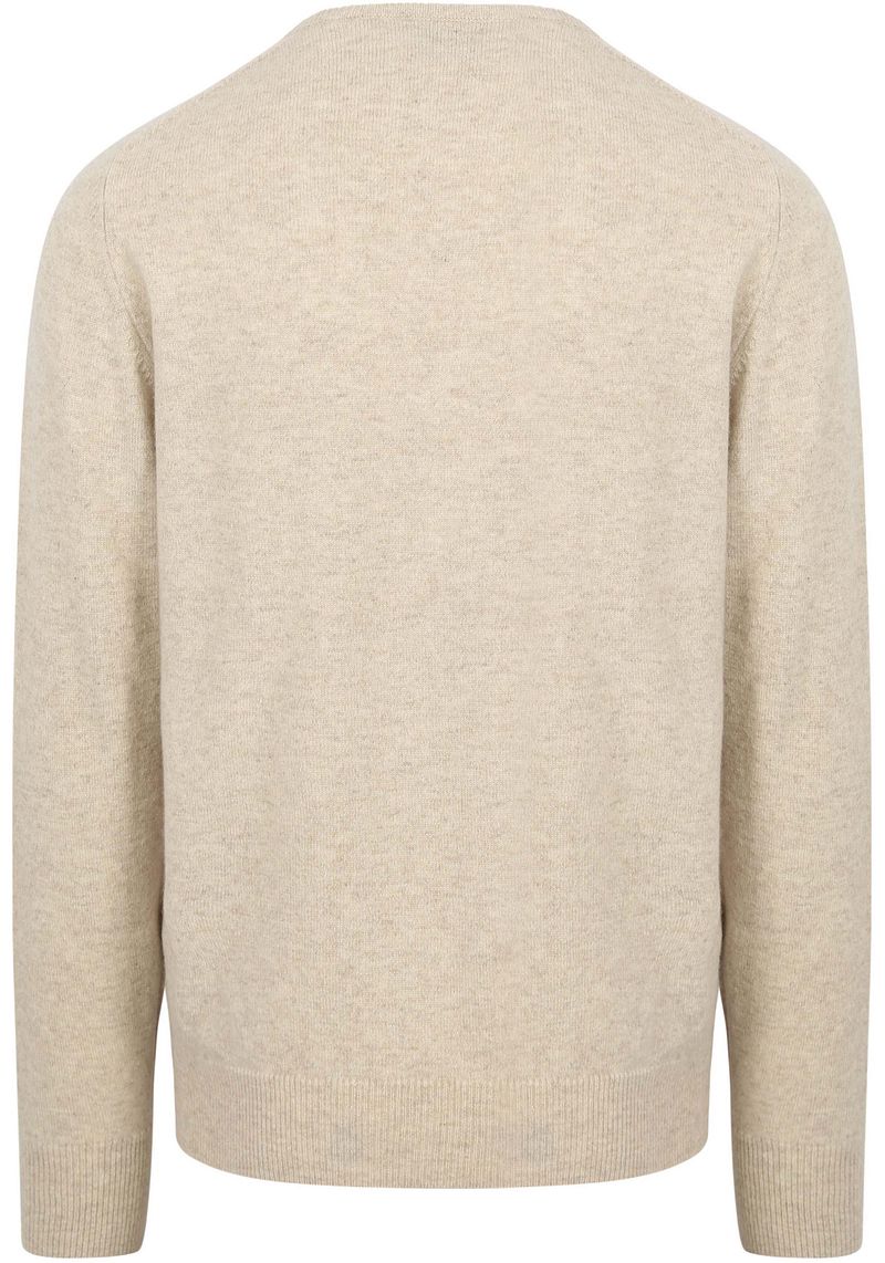 William Lockie O-Auschnitt Pullover Lammwolle Linen Beige - Größe XL günstig online kaufen