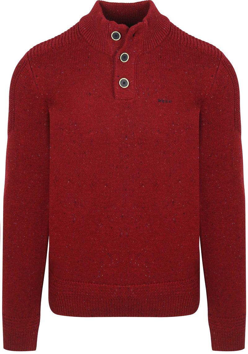 NZA Pullover Mocker Conor Melange Kirschrot - Größe XXL