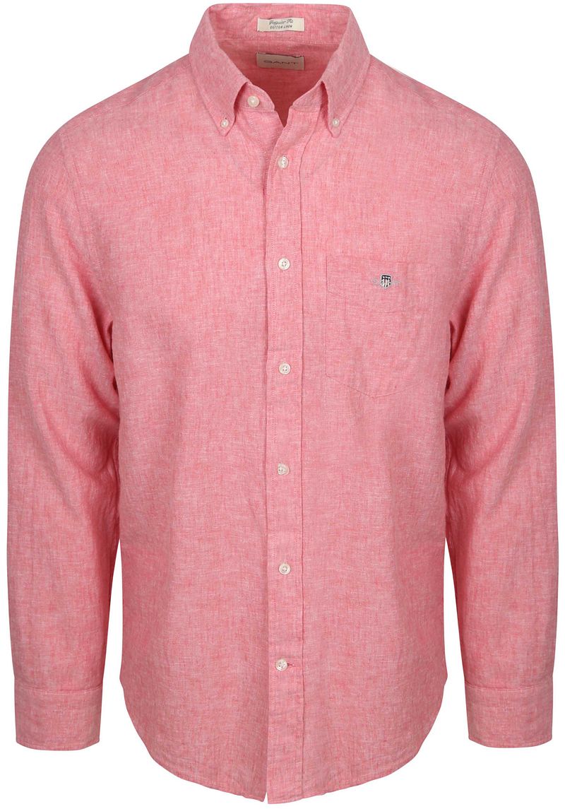 Gant Hemd Cotton Linen Rosa - Größe M günstig online kaufen