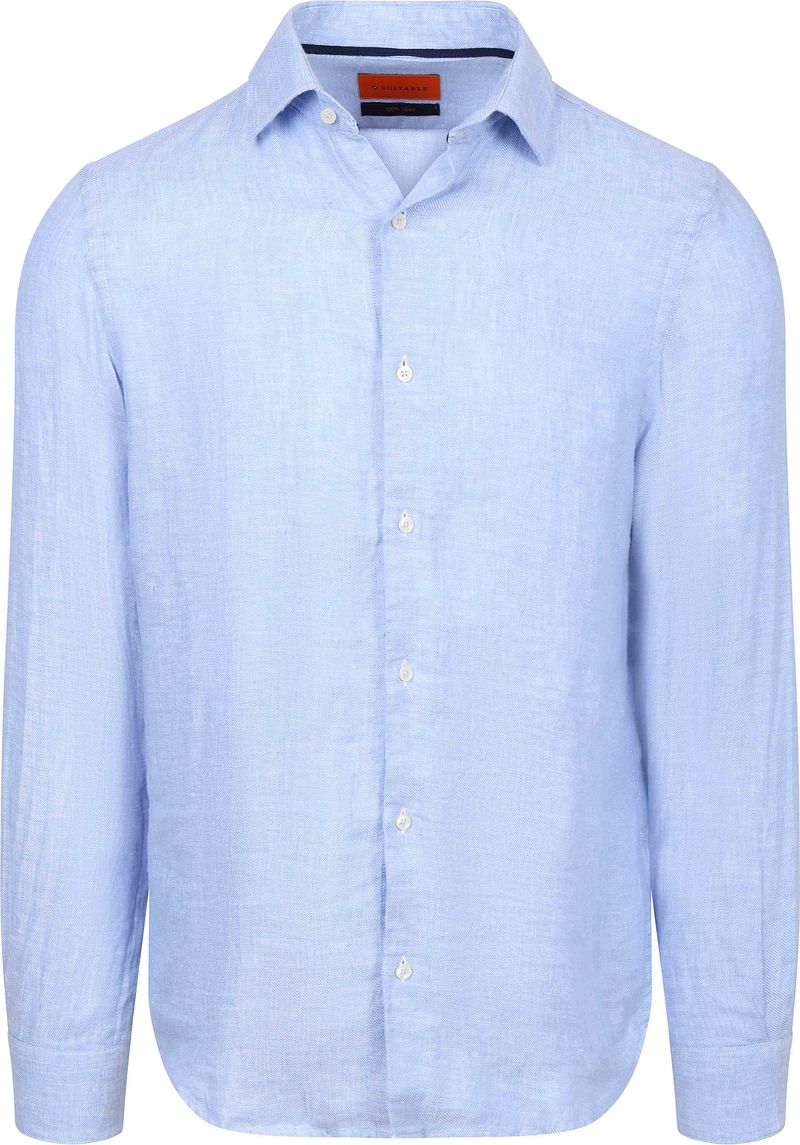 Suitable Leinenhemd Mittelblau - Größe 43 günstig online kaufen