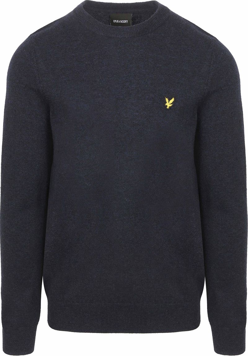 Lyle & Scott Pull Merino Lammwolle Navy - Größe M günstig online kaufen