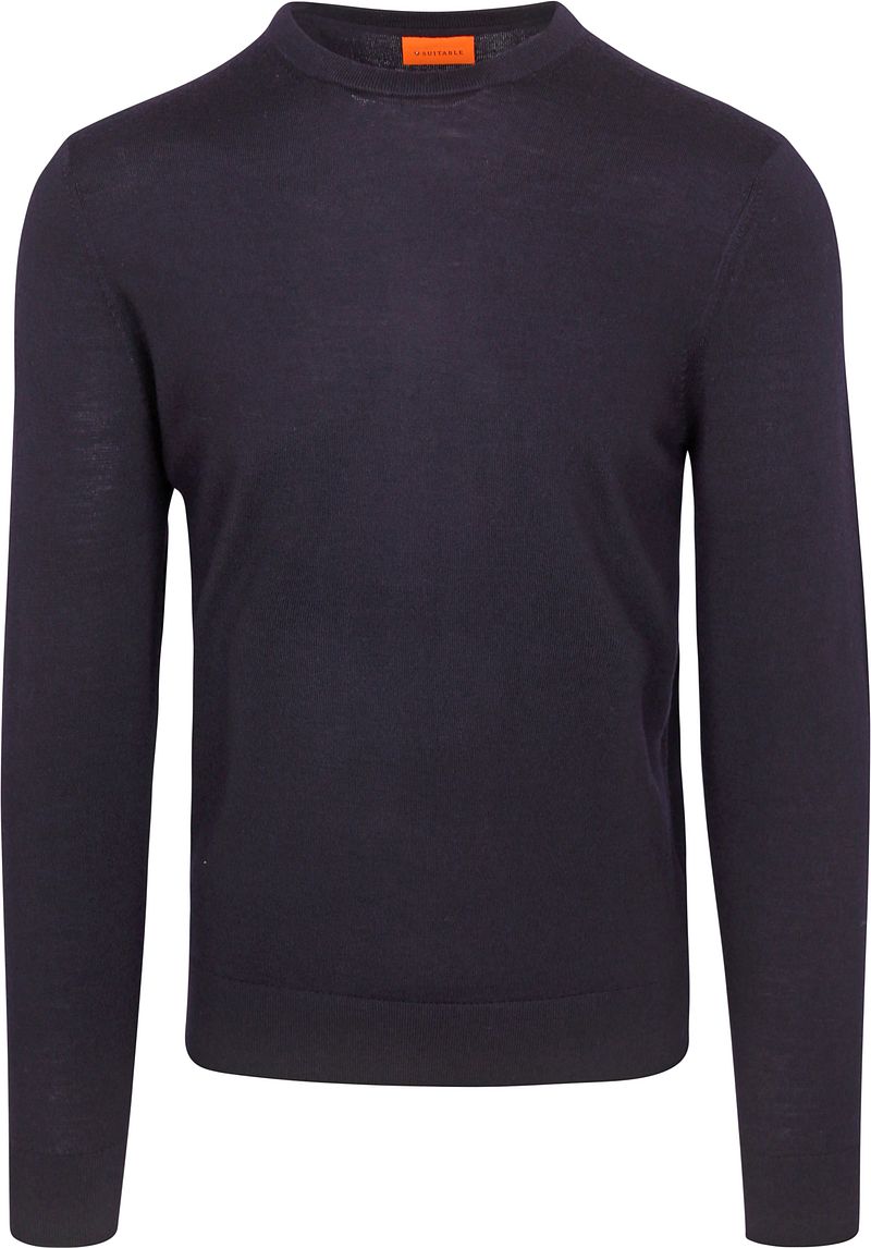 Suitable Merino Rundhals Pullover - Dunkelblau - Größe XXL günstig online kaufen