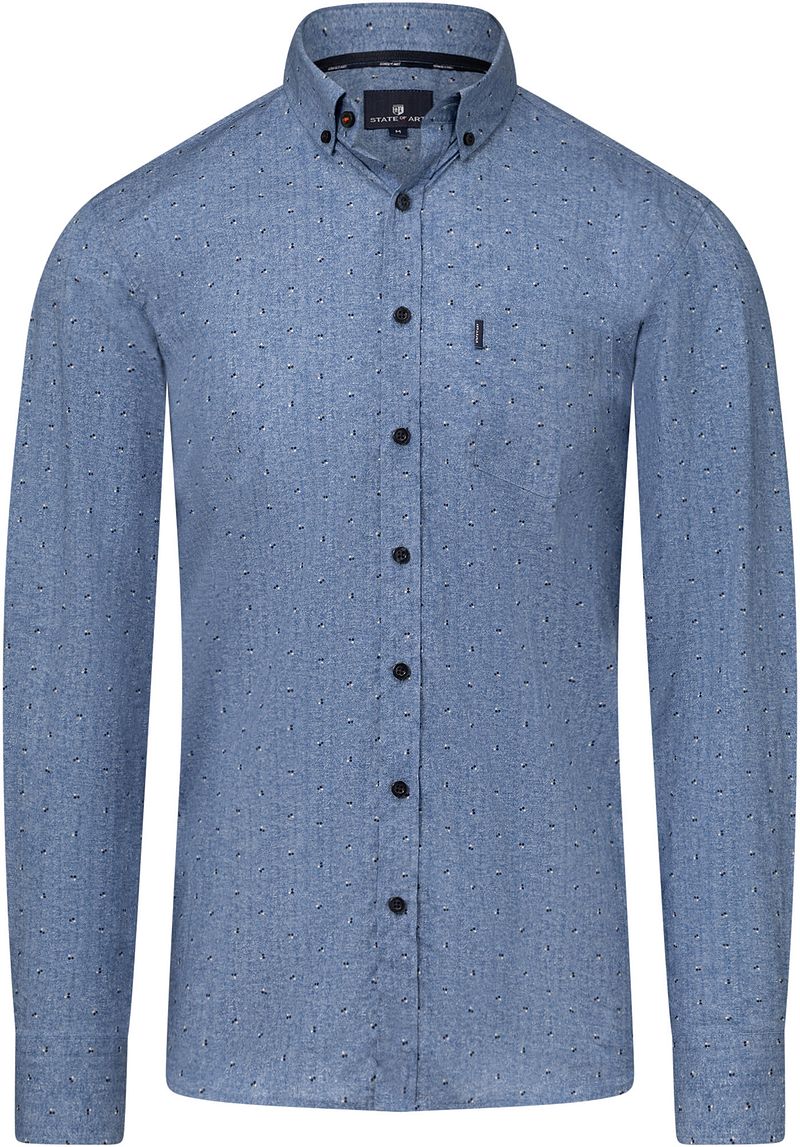 State Of Art Hemd Druck Blau  - Größe XL günstig online kaufen
