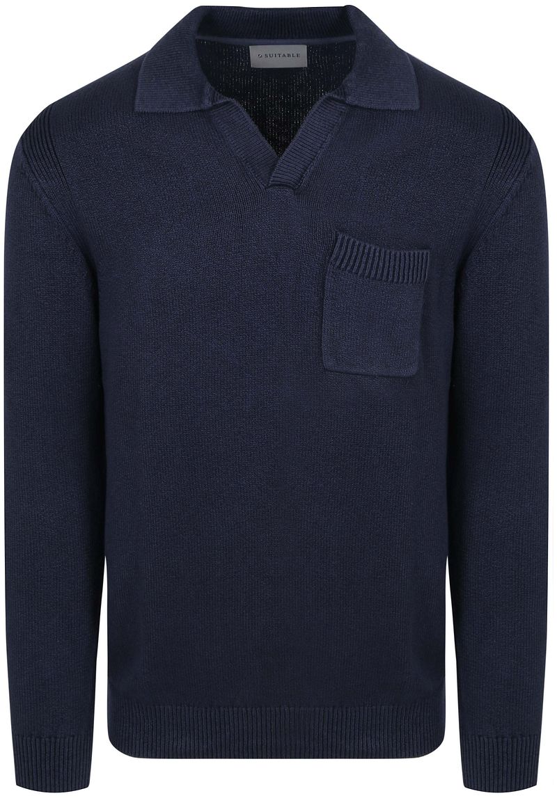 Suitable Raw Pullover Riva Knit Marine - Größe L