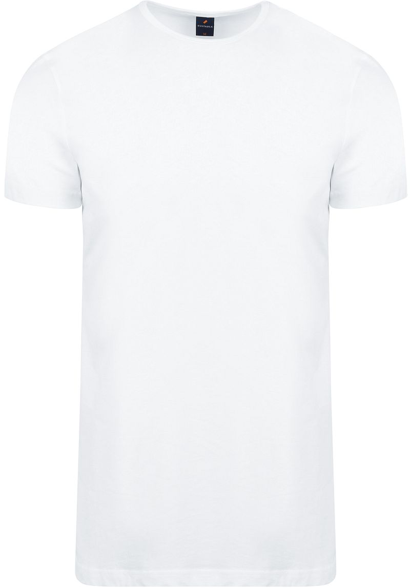 Suitable Ota T-Shirt Rundhalsausschnitt Weiß 2-Pack - Größe S günstig online kaufen
