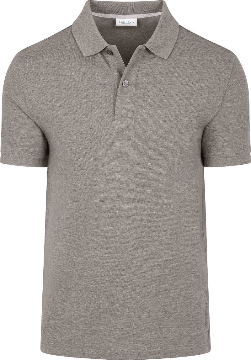 Profuomo Piqu&eacute; Poloshirt Melange Bruin