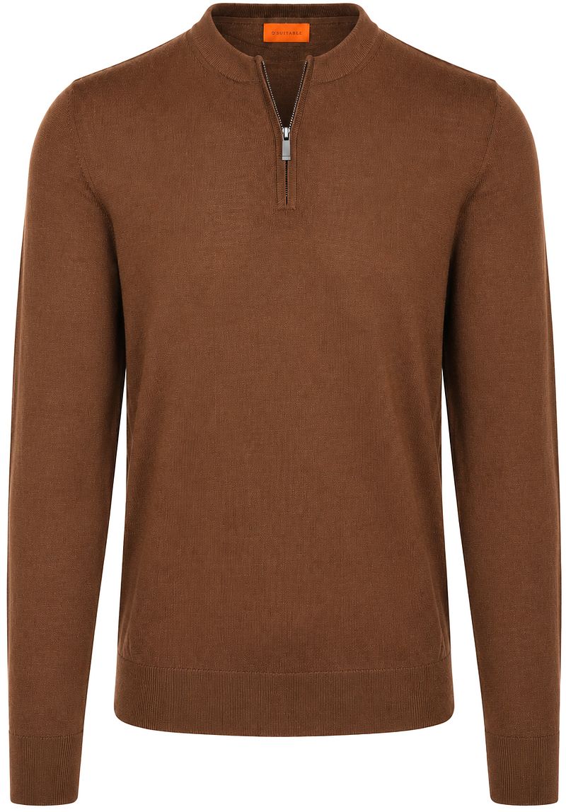 Suitable Crew Zip Merino Bruin