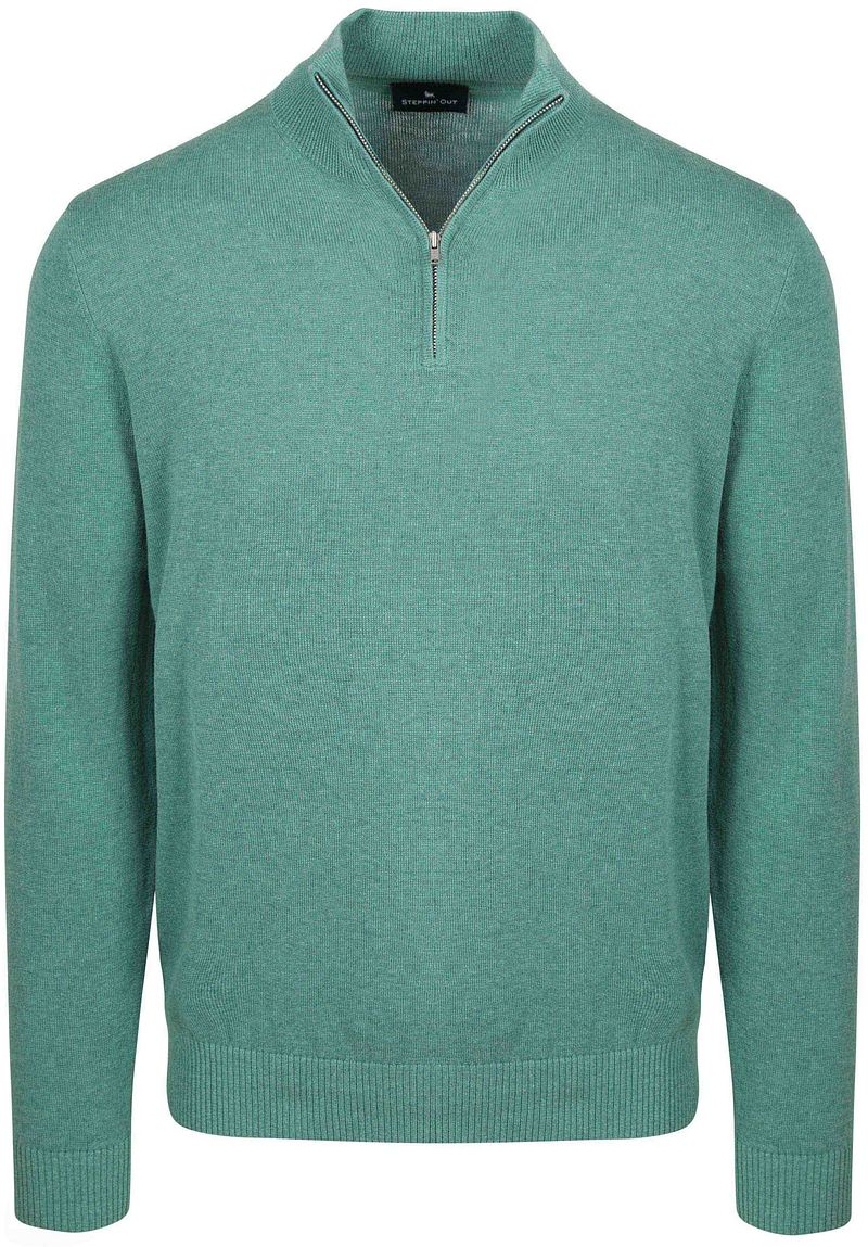 Steppin' Out Half-Zip Pullover Colin Grün - Größe M günstig online kaufen