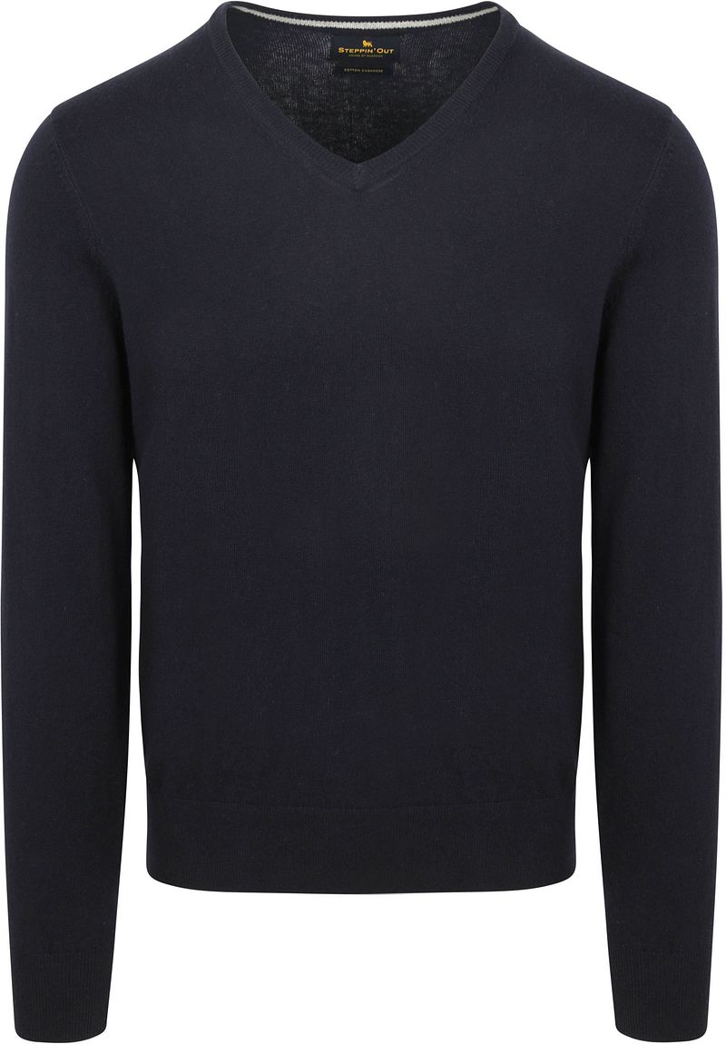 Steppin' Out Pullover Cotton Cashmere V-Ausschnitt Navy - Größe XXL günstig online kaufen