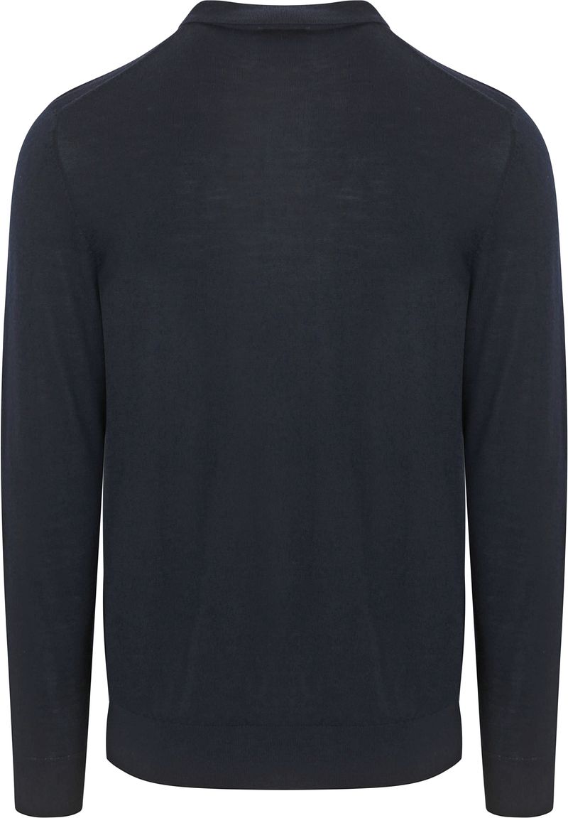 Profuomo Longsleeve Poloshirt Merinowolle Navy - Größe XL günstig online kaufen