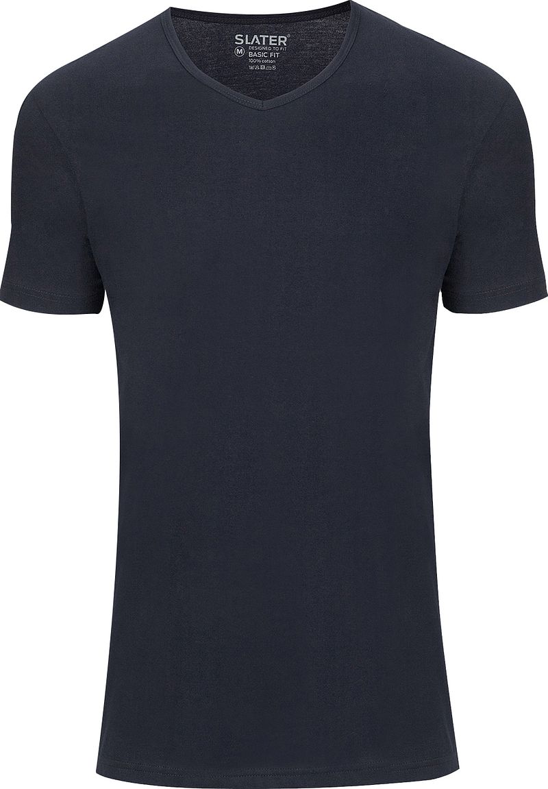 Slater 2er-pack Basic Fit T-shirt V-Ausschnitt Dunkelblau - Größe S günstig online kaufen