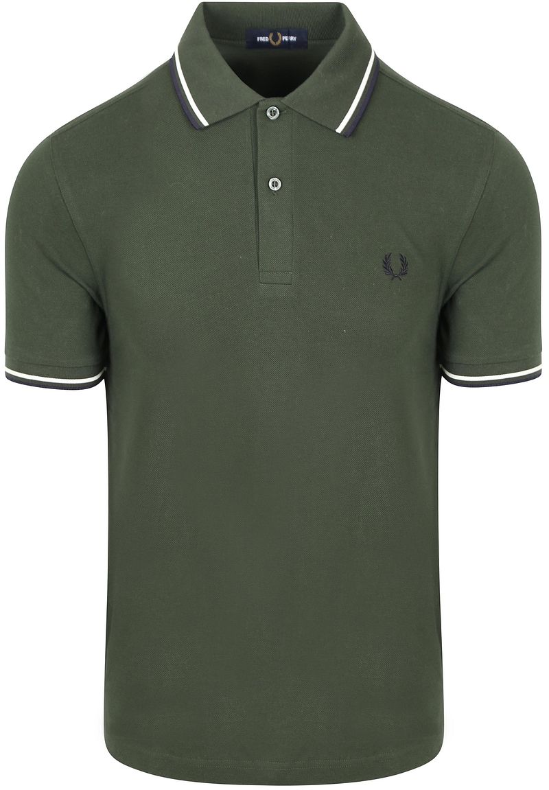 Fred Perry Polo Twin Tipped M3600 Dunkelgrün 53A - Größe L