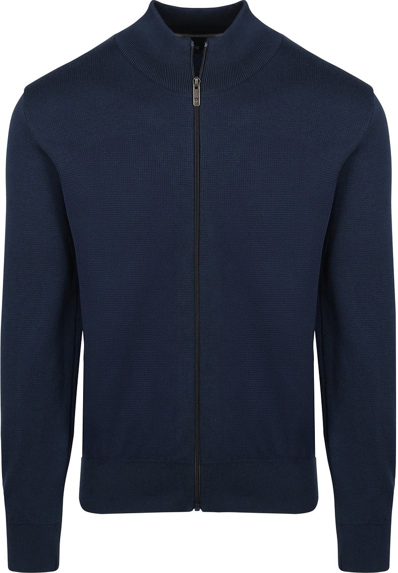 State of Art Half Zip Trui Structure Navy