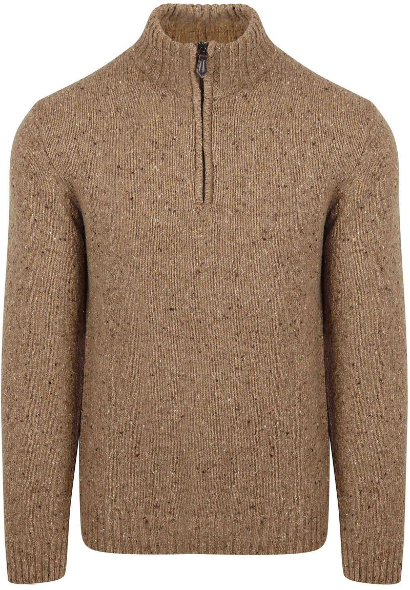 Suitable Half Zip Pullover Donnegal Tweed Eco Wool Beige - Größe XXL günstig online kaufen