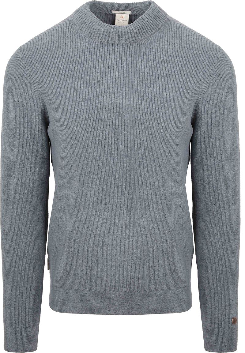 Cast Iron Pullover Knitted Storm Blau - Größe S günstig online kaufen