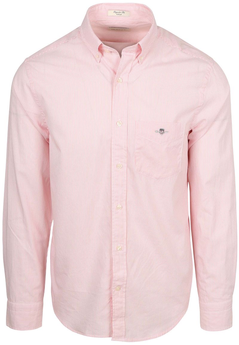 Gant Poplin Banker Overhemd Streep Roze