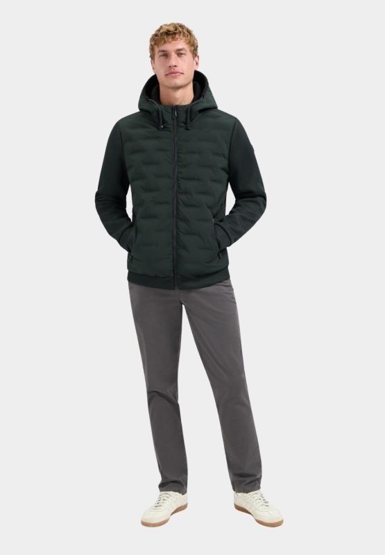 No Excess Jacke Knitted Sleeve Dunkelgrün - Größe 3XL günstig online kaufen