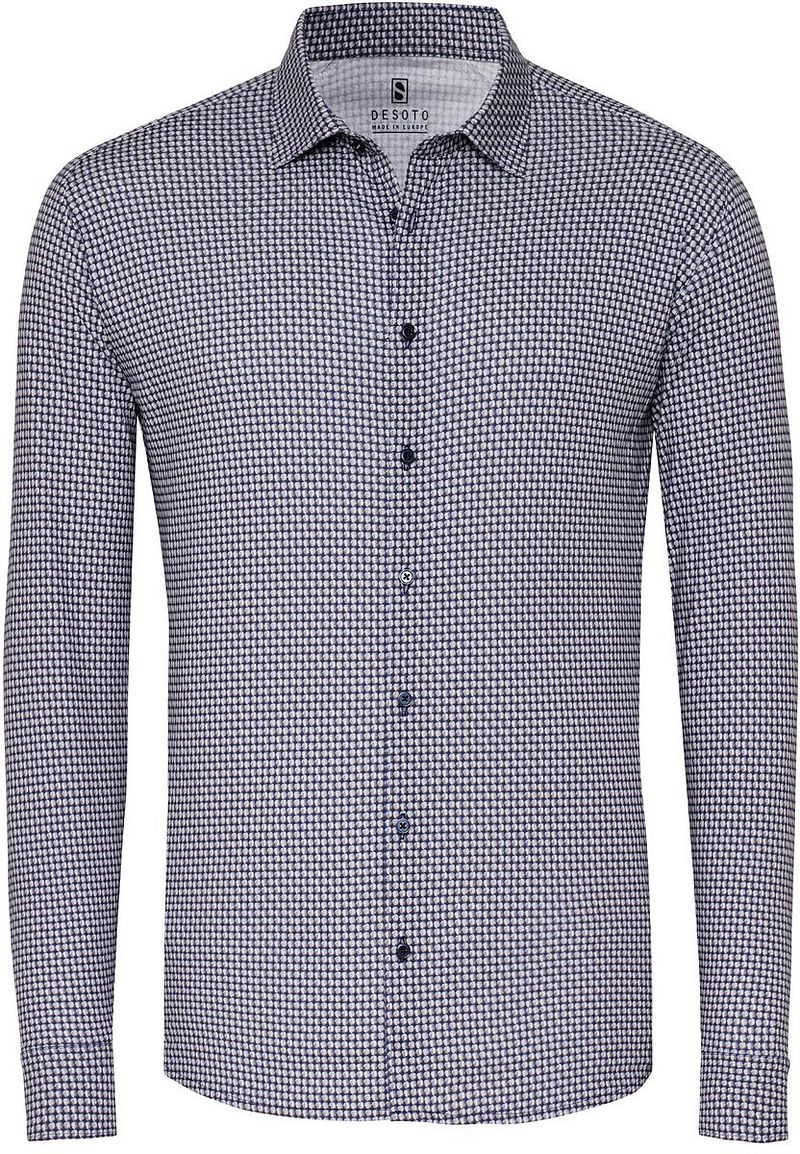 DESOTO Hemd Timeless Elegance Druck Dunkelblau   - Größe XL günstig online kaufen
