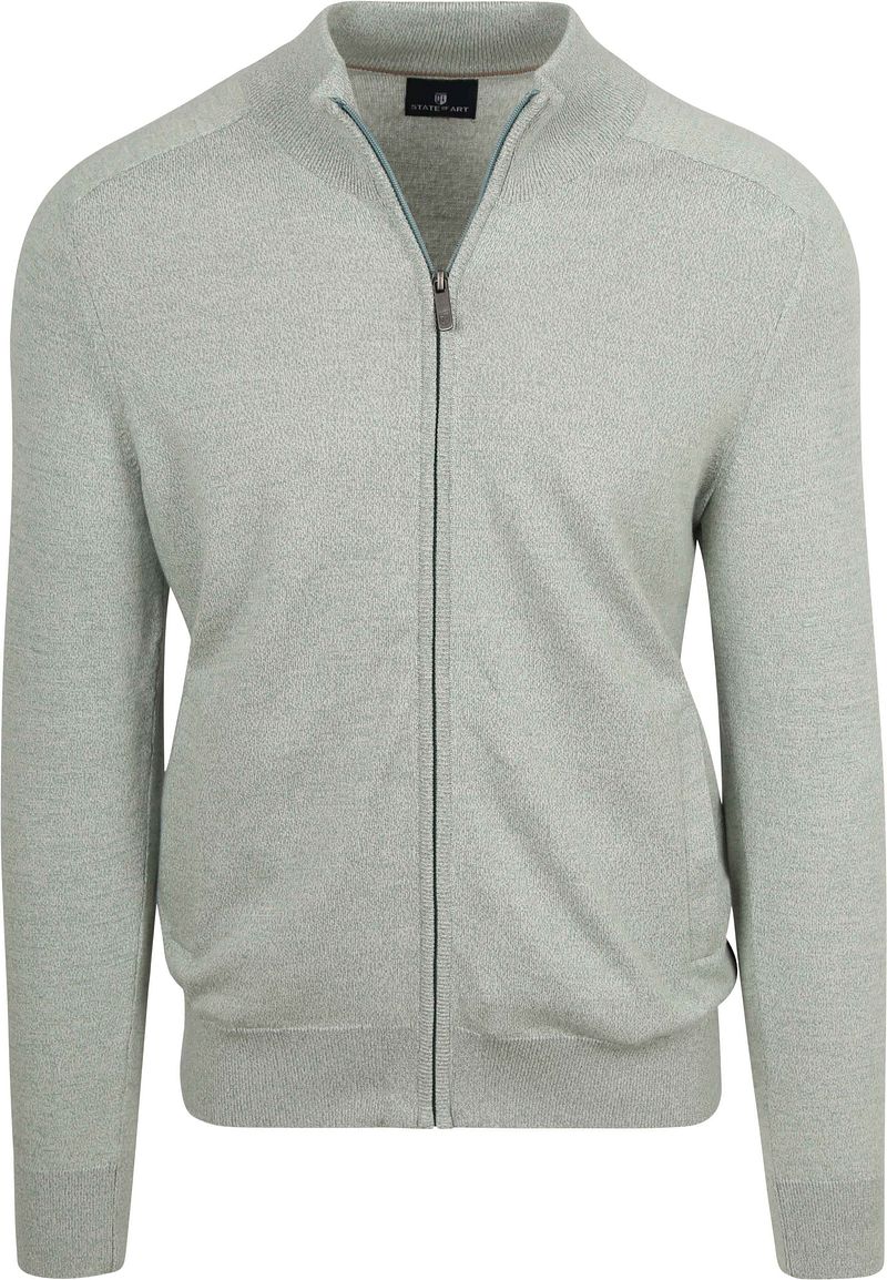 State of Art Weste Melange Hellgrün - Größe L günstig online kaufen