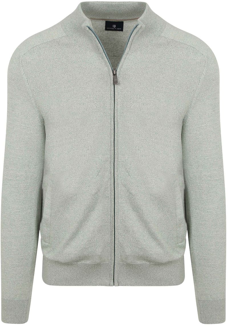 State of Art Weste Melange Hellgrün - Größe L günstig online kaufen