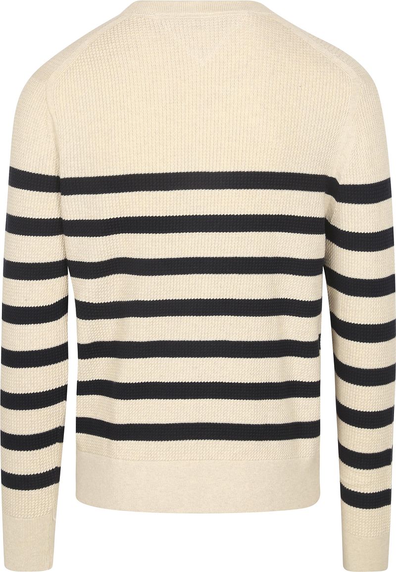 Tommy Hilfiger Sweater Ink Stripes Beige - Größe XL günstig online kaufen
