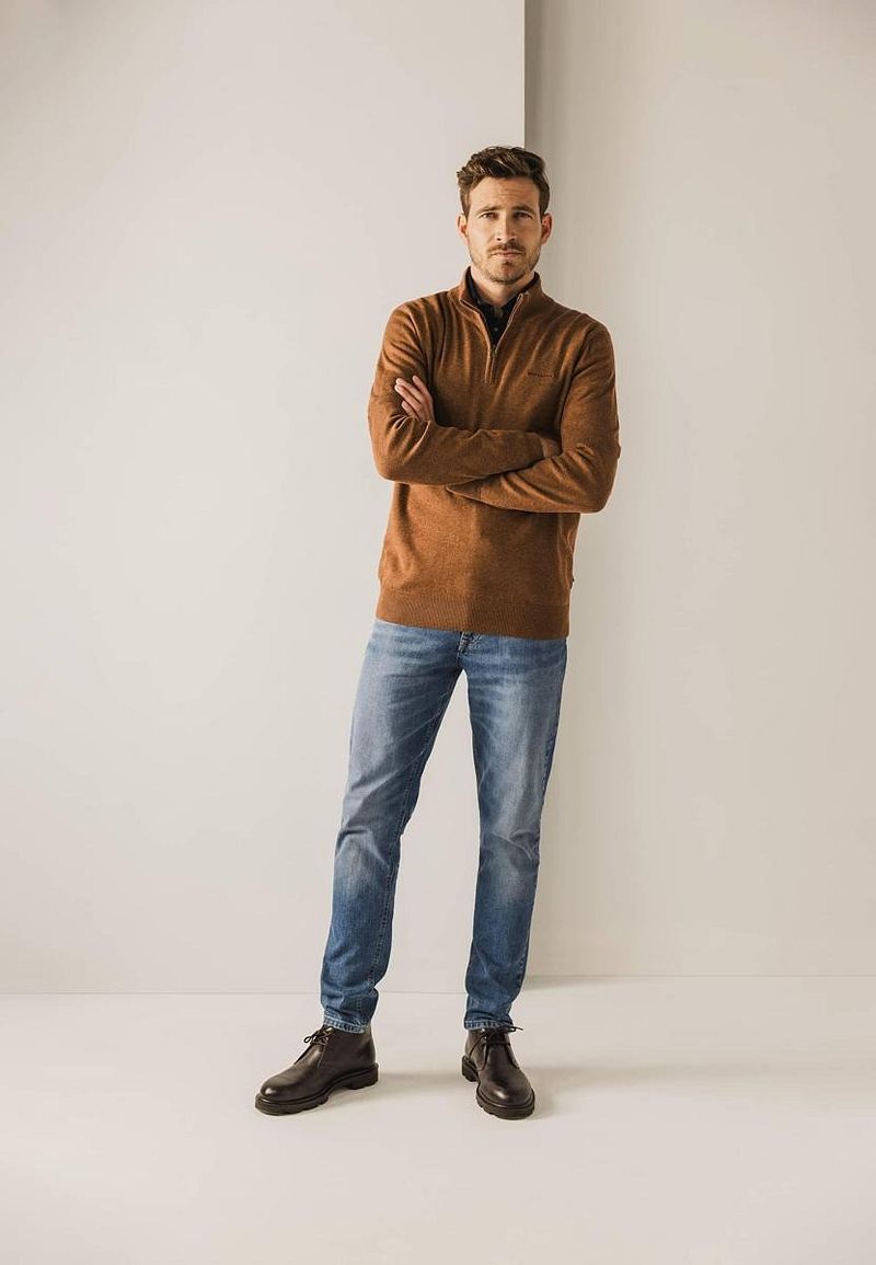 State Of Art Half Zip Pullover Hazelnut Braun - Größe XL günstig online kaufen