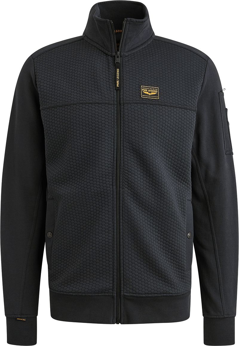 PME Legend Strickjacke Jacquard Interlock Navy   - Größe XXL günstig online kaufen