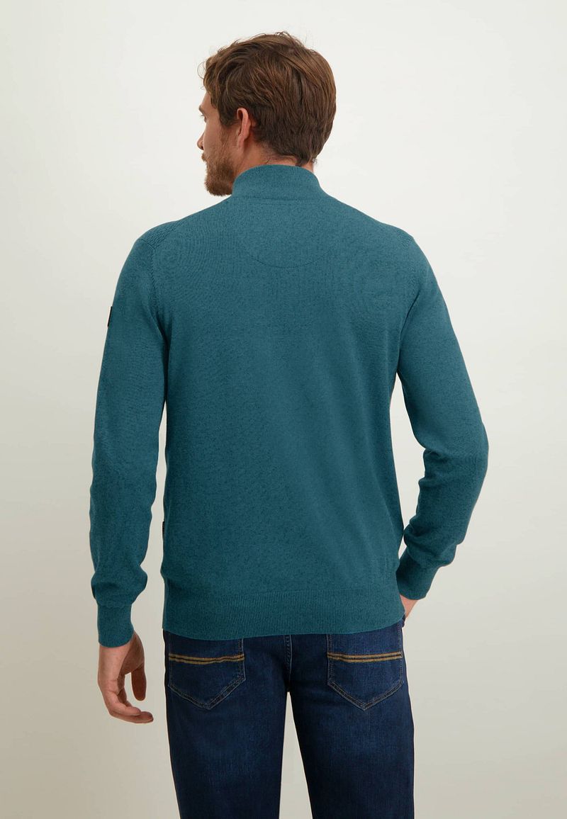 State Of Art Strickjacke Zip Struktur Petrol Grün - Größe XXL günstig online kaufen