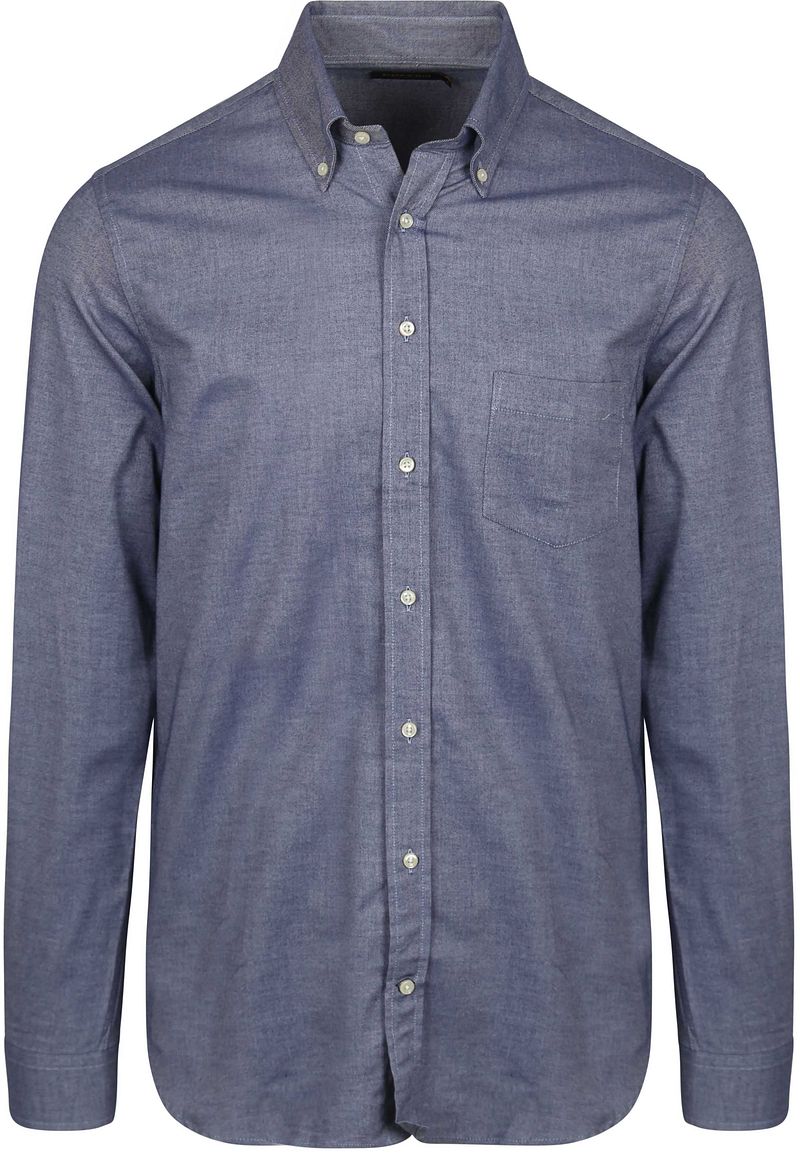 Steppin' Out Overhemd Twill Blauw