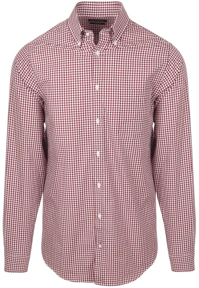 Steppin' Out Poplin Overhemd Ruit Rood