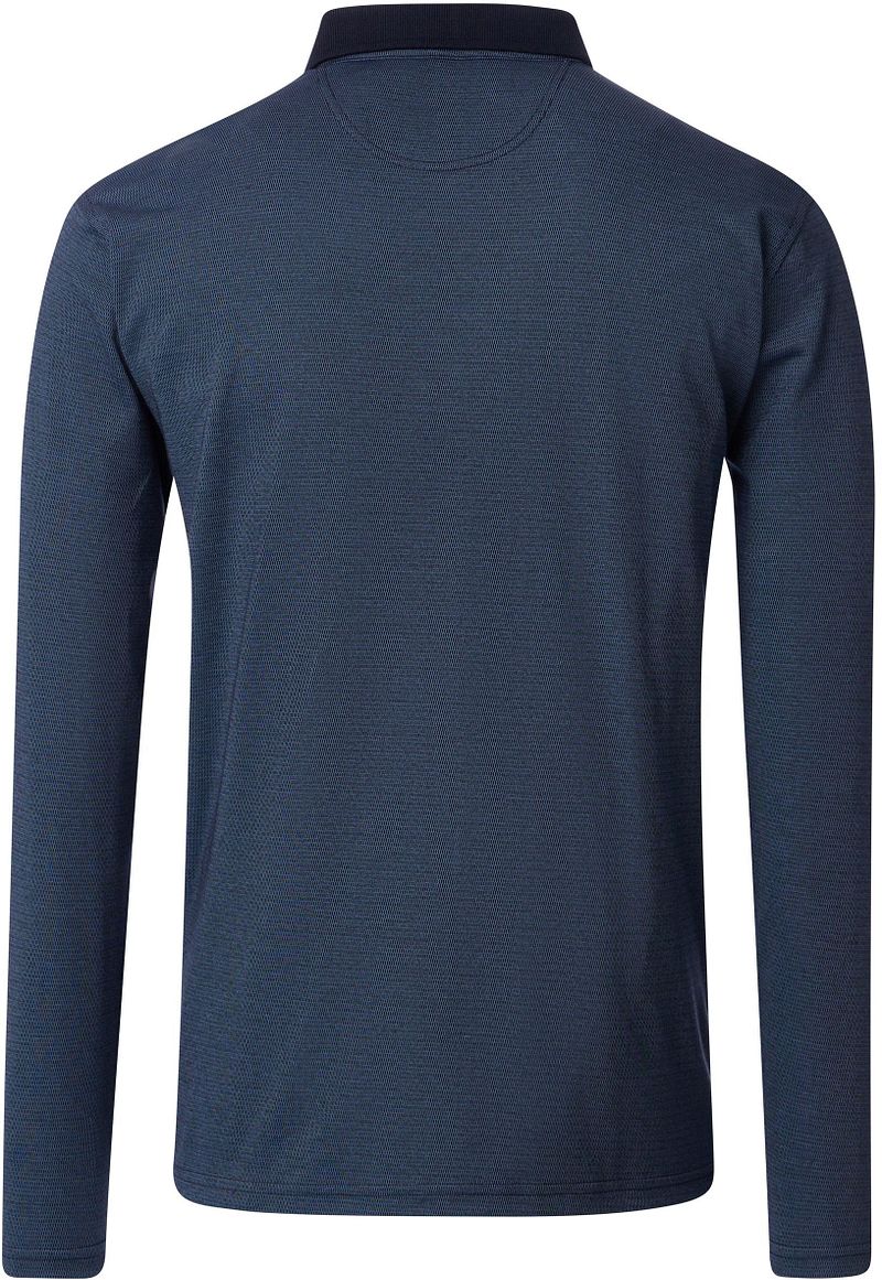Casa Moda Long Sleeve Poloshirt Structure Navy - Größe XXL günstig online kaufen