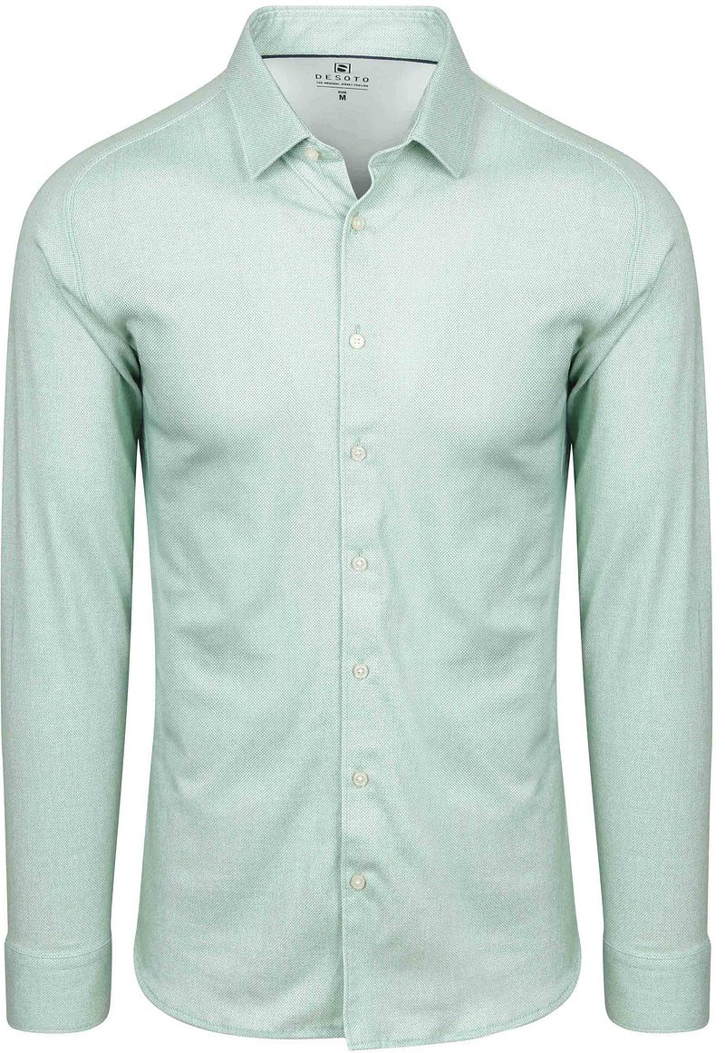 Desoto Overhemd Oxford Optics Turquoise