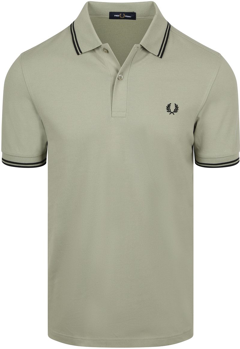 Fred Perry Polo Twin Tipped M3600 Grün S23 - Größe S