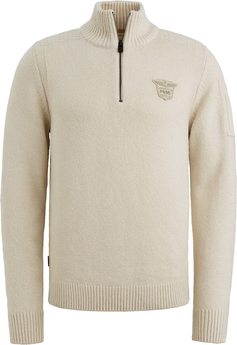 PME Legend Half Zip Sweater Ecru - Größe XXL günstig online kaufen