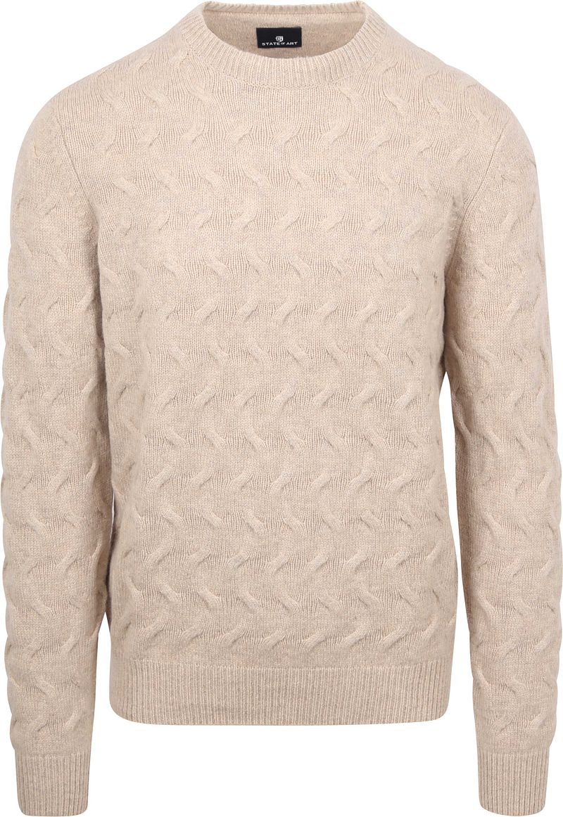 State Of Art Pullover Struktur Beige - Größe L