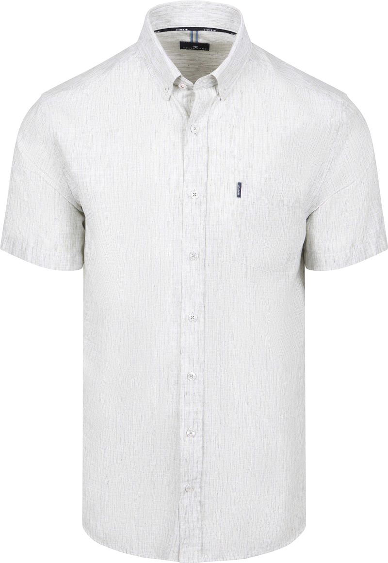 State of Art Short Sleeve Shirt Faux Stripe Jade