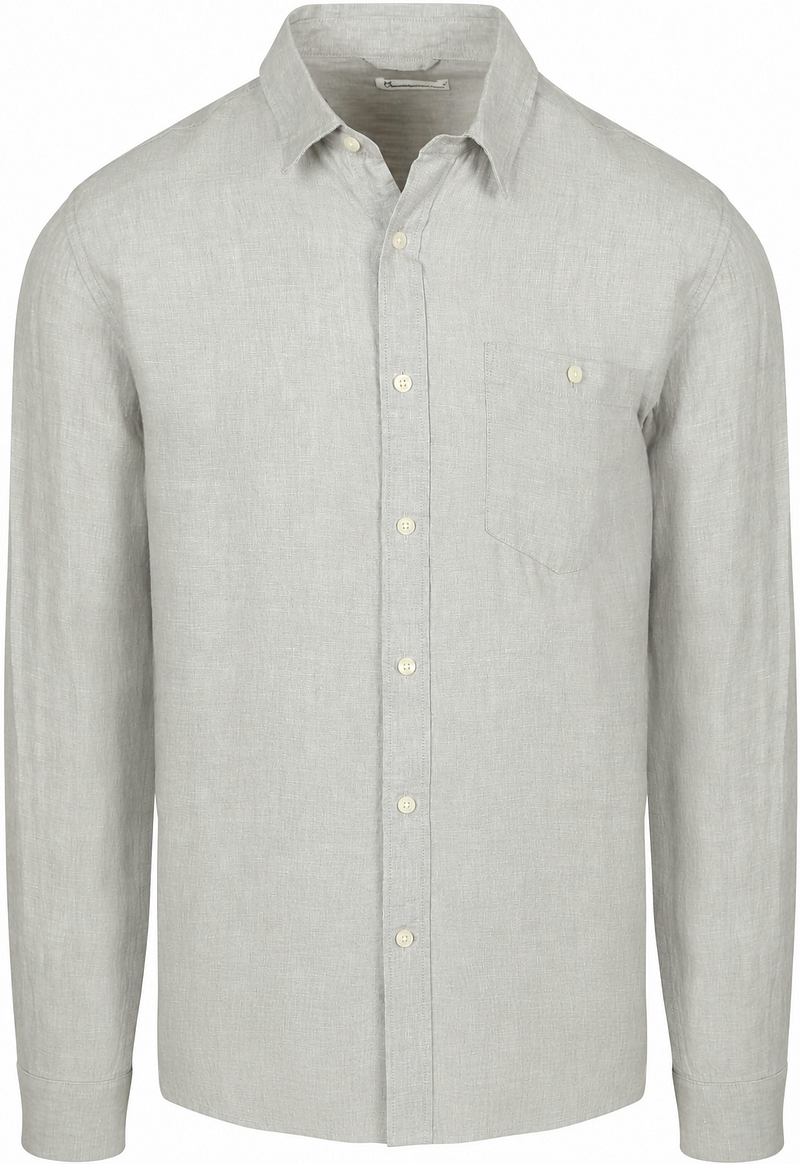 Knowledge Cotton Apparel Shirt Grau - Größe L