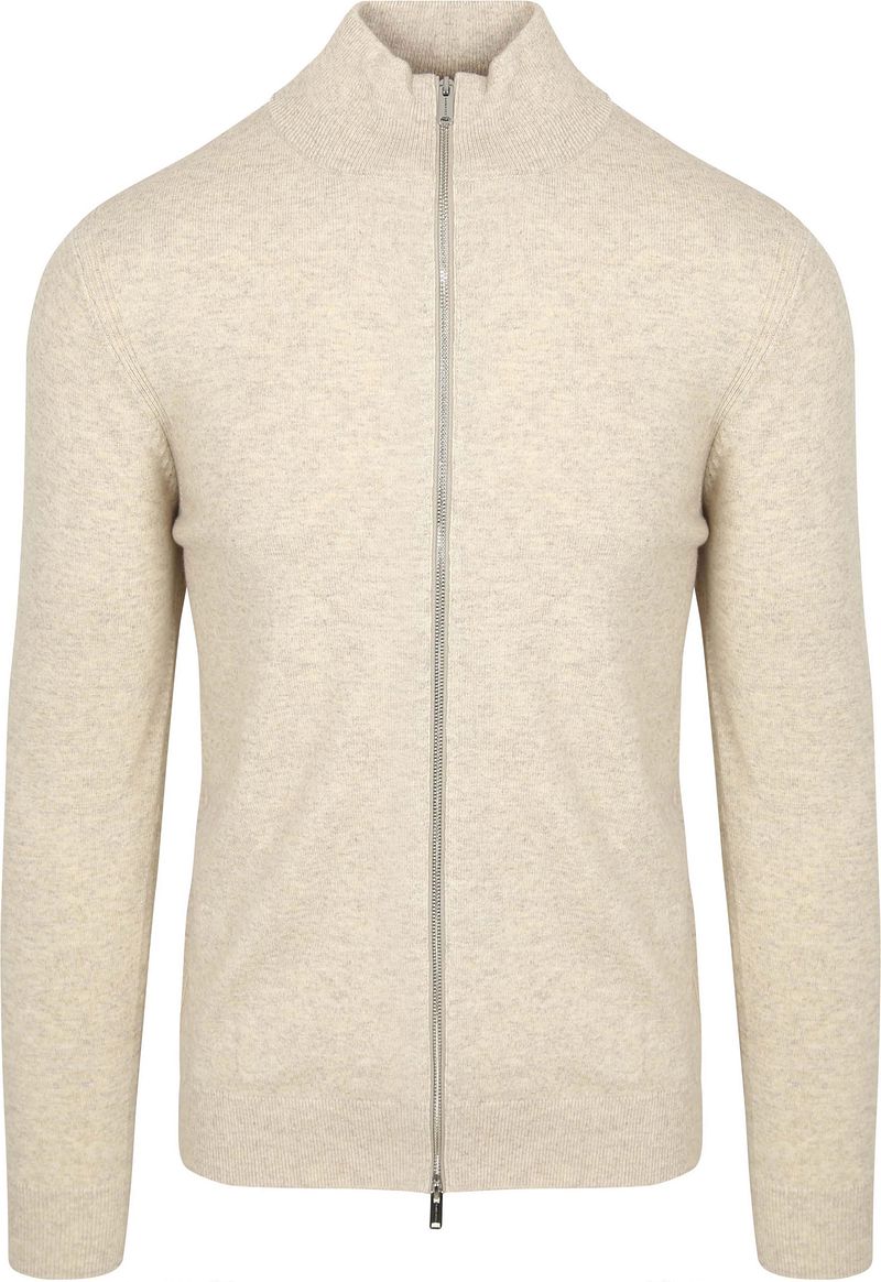 Profuomo Strickjacke Merinowolle Ecru - Größe M günstig online kaufen
