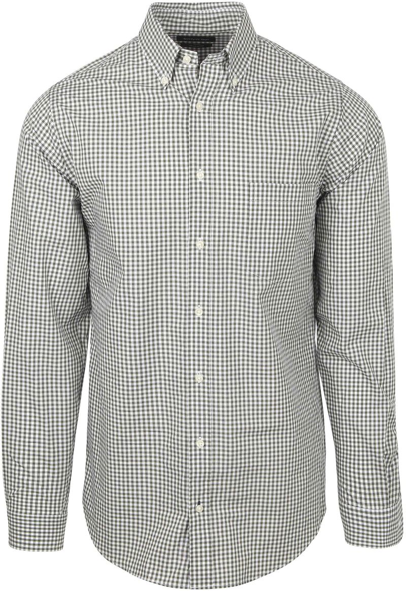 Steppin' Out Poplin Hemd Kariert Grün - Größe 3XL
