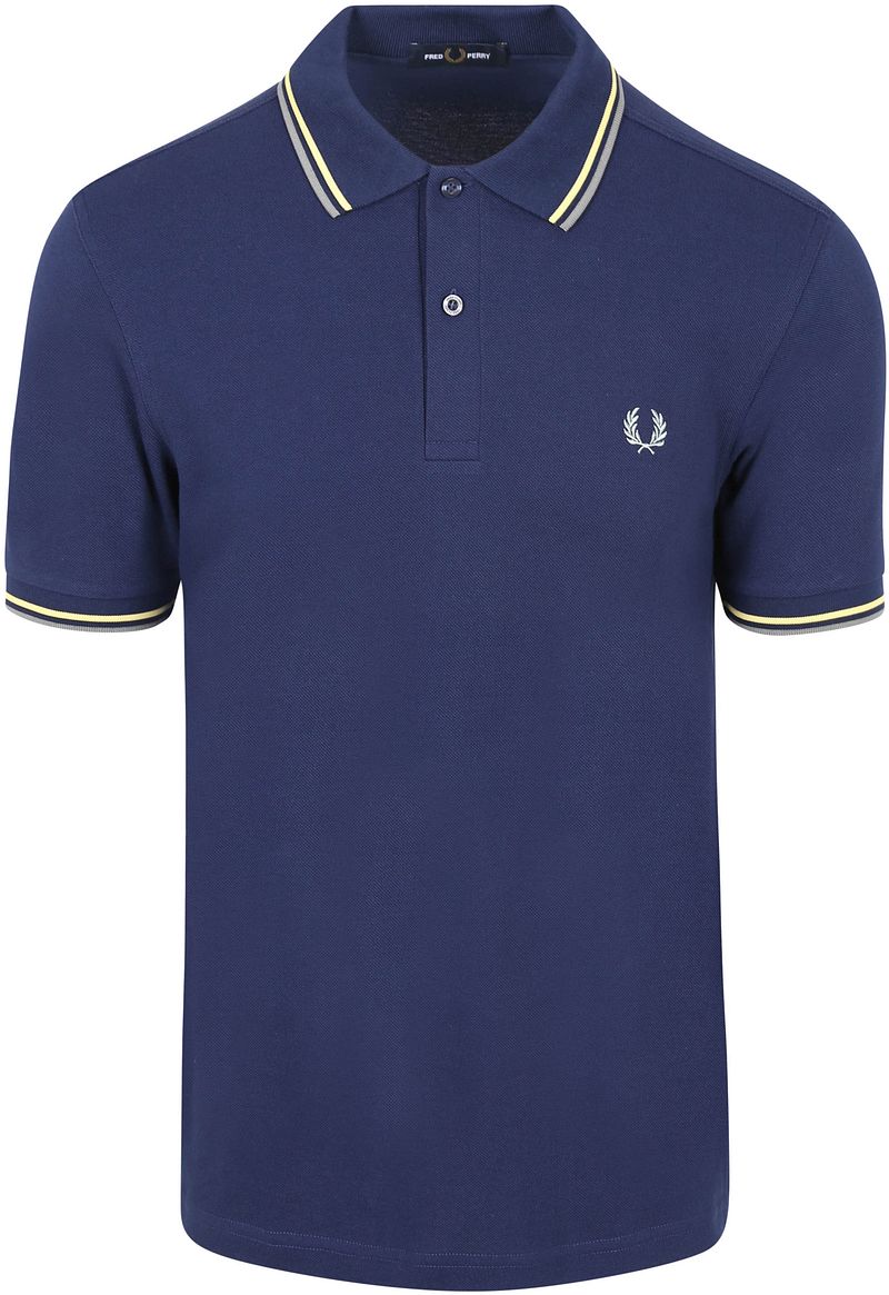 Fred Perry Polo Twin Tipped M3600 Donkerblauw 48A