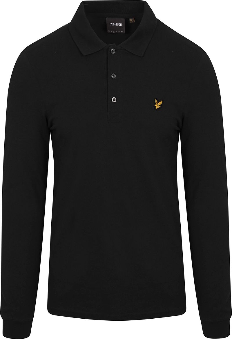 Lyle and Scott Longsleeve Polo Schwarz - Größe M
