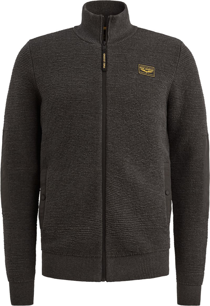 PME Legend Strickjacke Structure Anthrazit - Größe XXL günstig online kaufen