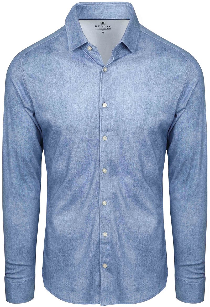Desoto Overhemd Blue Bleached Denim